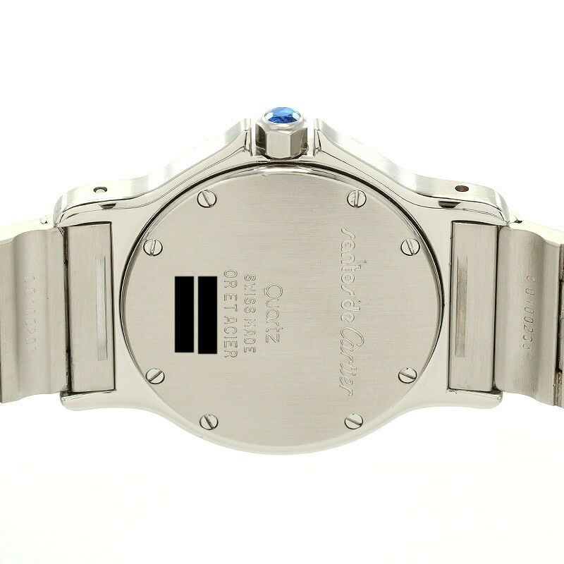 【仮】カルティエ【CARTIER】サントスロンドLM/サントスオクタゴンLMW2001583メンズアイボリーイエローゴールド/ステンレススティール腕時計時計SANTOSRONDELARGEMODEL/SANTOSOCTAGONLARGEMODELIVORYYG/SS【中古】