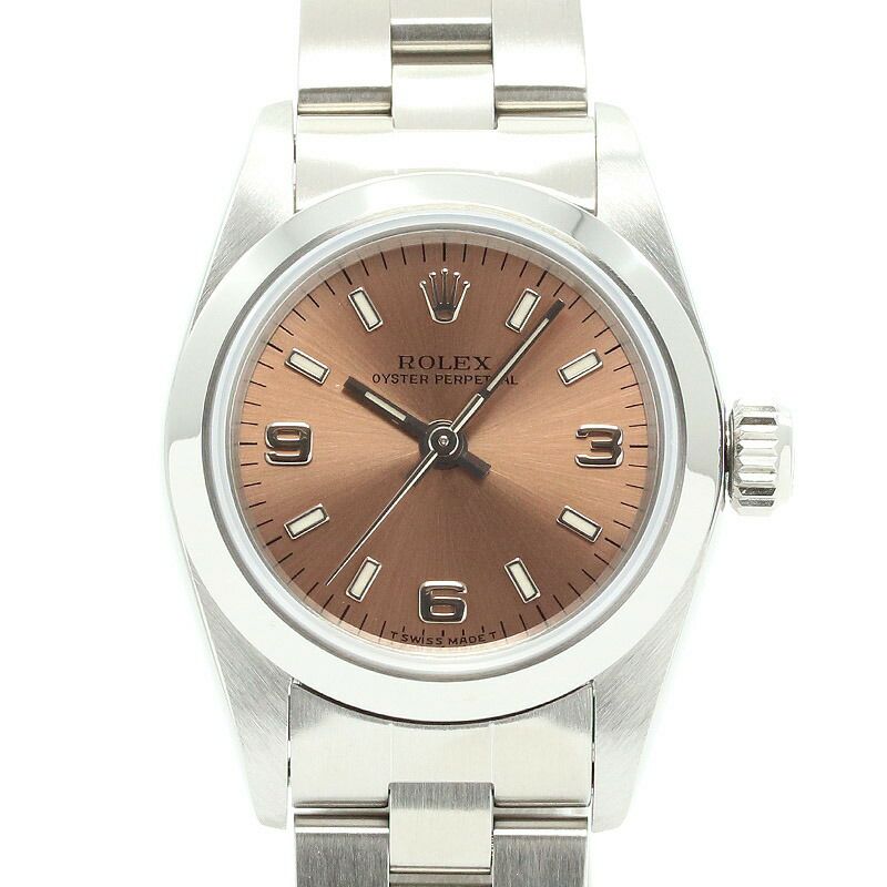 【仮】ロレックス【ROLEX】オイスターパーペチュアル67180レディースピンクステンレススティール腕時計時計OYSTERPERPETUALPINKSS【中古】
