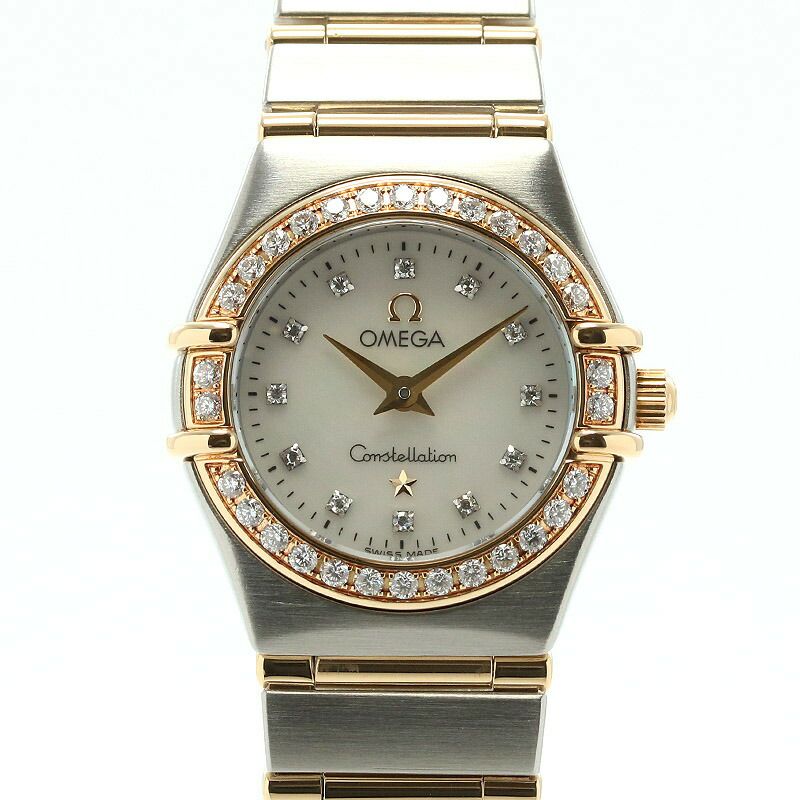 【仮】オメガ【OMEGA】コンステレーション'951267.75.00レディースホワイトシェルイエローゴールド/ステンレススティール腕時計時計CONSTELLATION'95WHITESHELLYG/SS【中古】