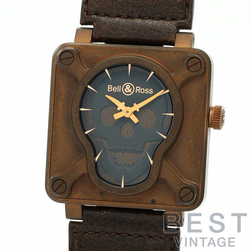 中古】BELL & ROSS BR01-92 SKULL BRONZE LIMITED TO 500 ベル&ロス BR01-92 スカル ブロンズ  500本限定 BR0192-SKULL-BR/SCA｜ヴィンテージブランド｜時計・腕時計の通販サイトBEST ISHIDA（正規・中古販売店）