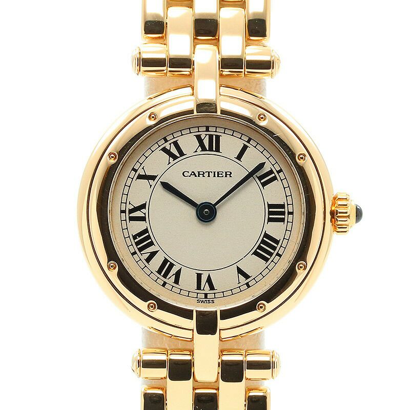 【仮】カルティエ【CARTIER】パンテールヴァンドームSMW25024B9レディースアイボリーK18イエローゴールド腕時計時計PANTHEREVENDOMESMALLMODELIVORYK18YG【中古】
