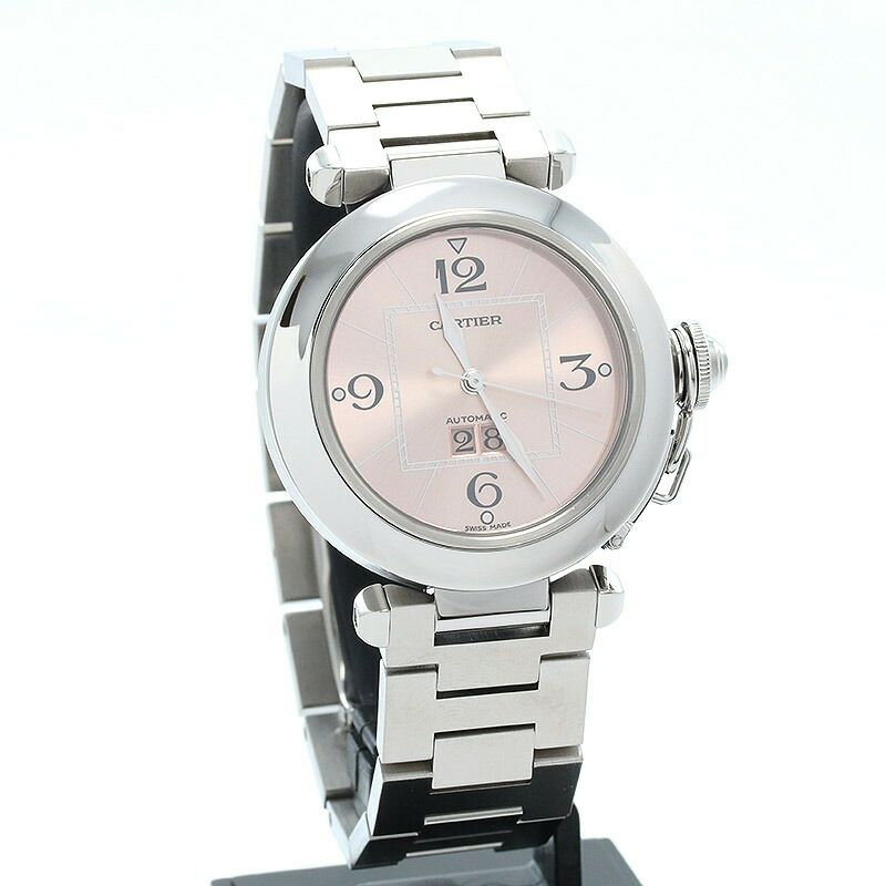 【仮】カルティエ【CARTIER】パシャCドゥカルティエビッグデイトW31058M7ボーイズピンクステンレススティール腕時計時計PASHACDECARTIERBIGDATEPINKSS【中古】