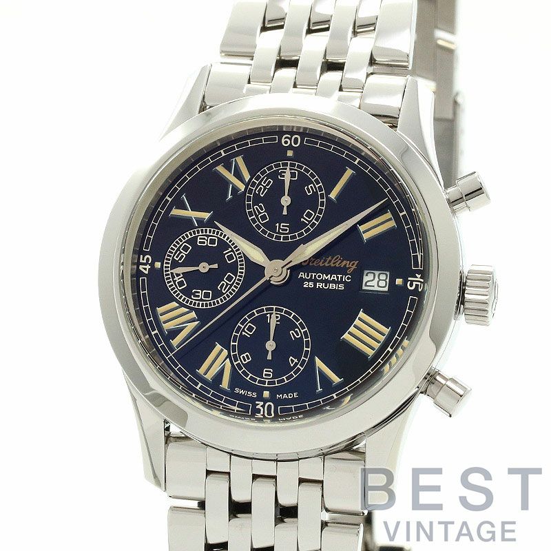 【仮】ブライトリング【BREITLING】グランドプレミエA13024.1(A903B15NP)メンズブラックステンレススティール腕時計時計GRANDPREMIERBLACKSS【中古】
