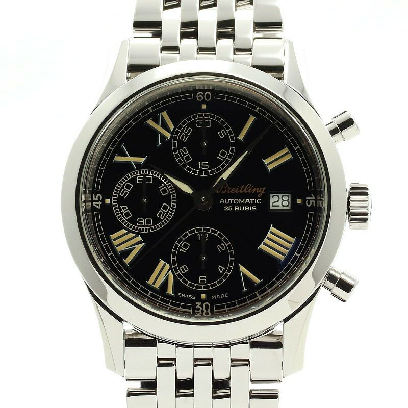 【仮】ブライトリング【BREITLING】グランドプレミエA13024.1(A903B15NP)メンズブラックステンレススティール腕時計時計GRANDPREMIERBLACKSS【中古】
