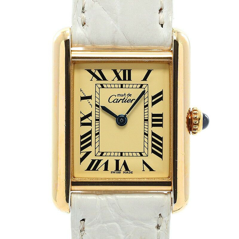 中古】CARTIER MUST TANK VERMEIL SMALL MODEL カルティエ マスト