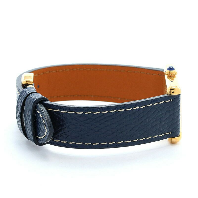 【仮】カルティエ【CARTIER】マストタンクウォッチヴェルメイユSM/マストタンクSMW1003153レディースアイボリーシルバー925(イエローゴールドメッキ)腕時計時計MUSTTANKWATCHVERMEILSMALLMODELIVORYSV.GF【中古】