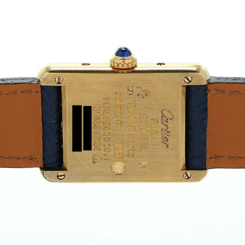 【仮】カルティエ【CARTIER】マストタンクウォッチヴェルメイユSM/マストタンクSMW1003153レディースアイボリーシルバー925(イエローゴールドメッキ)腕時計時計MUSTTANKWATCHVERMEILSMALLMODELIVORYSV.GF【中古】