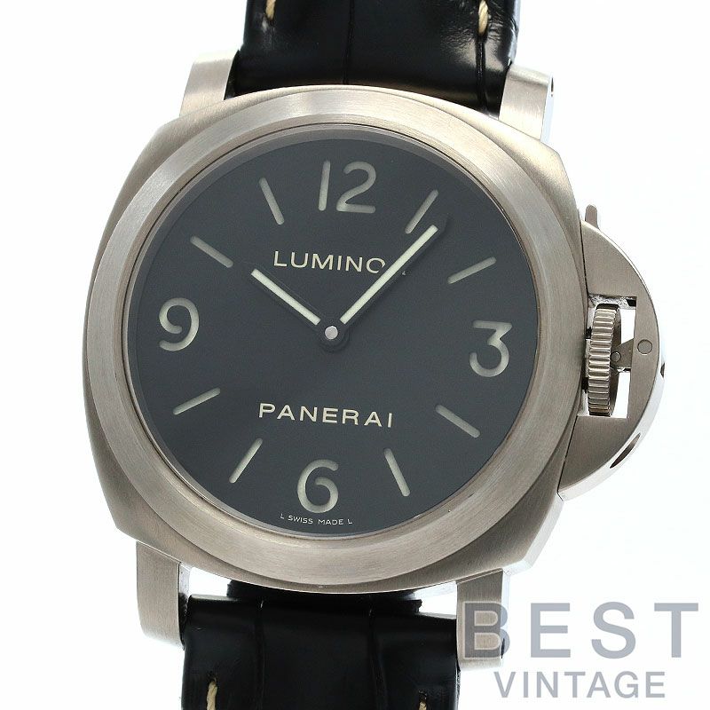 【仮】オフィチーネパネライ【PANERAI】ルミノールベースPAM00176(OP6725)メンズブラックチタン腕時計時計LUMINORBASEBLACKTI【中古】