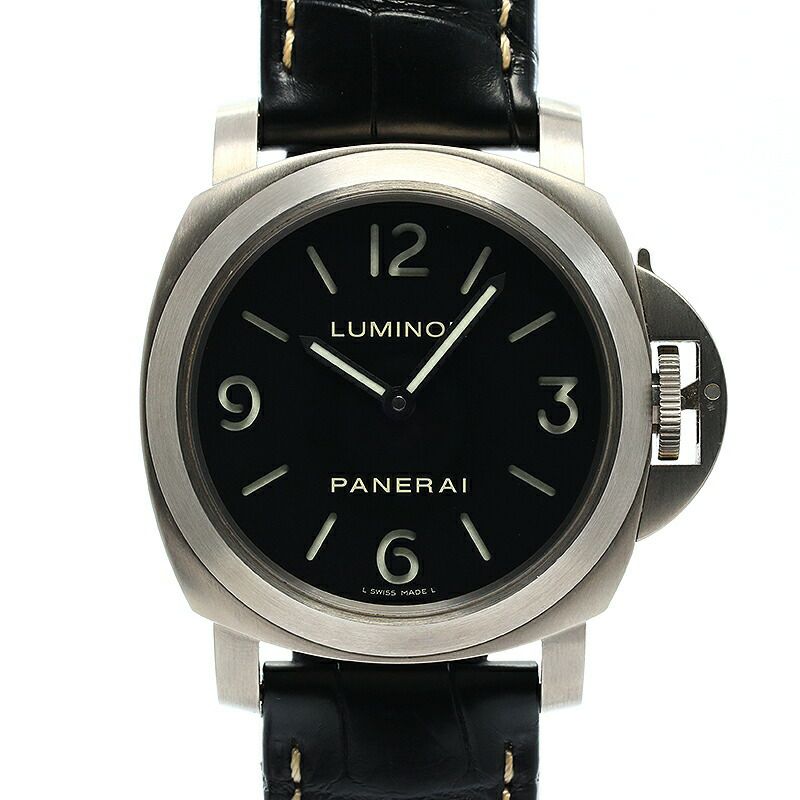 【仮】オフィチーネパネライ【PANERAI】ルミノールベースPAM00176(OP6725)メンズブラックチタン腕時計時計LUMINORBASEBLACKTI【中古】