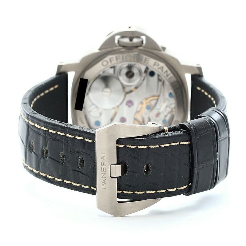 【仮】オフィチーネパネライ【PANERAI】ルミノールベースPAM00176(OP6725)メンズブラックチタン腕時計時計LUMINORBASEBLACKTI【中古】