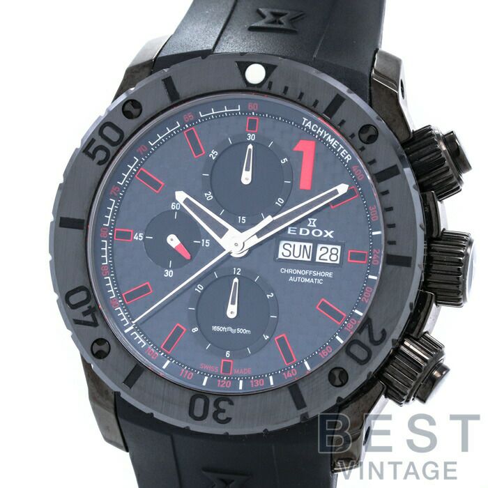 中古】EDOX CLASS ONE CHRONO OFFSHORE 1 エドックス クラスワン  