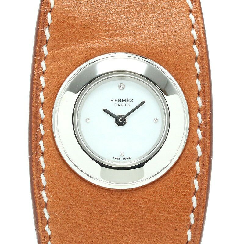 【仮】エルメス【HERMES】フォーブルマンシェットFG2.110(041882WW00)レディースホワイトステンレススティール腕時計時計FAUBOURGMANCHETTEWHITESS【中古】