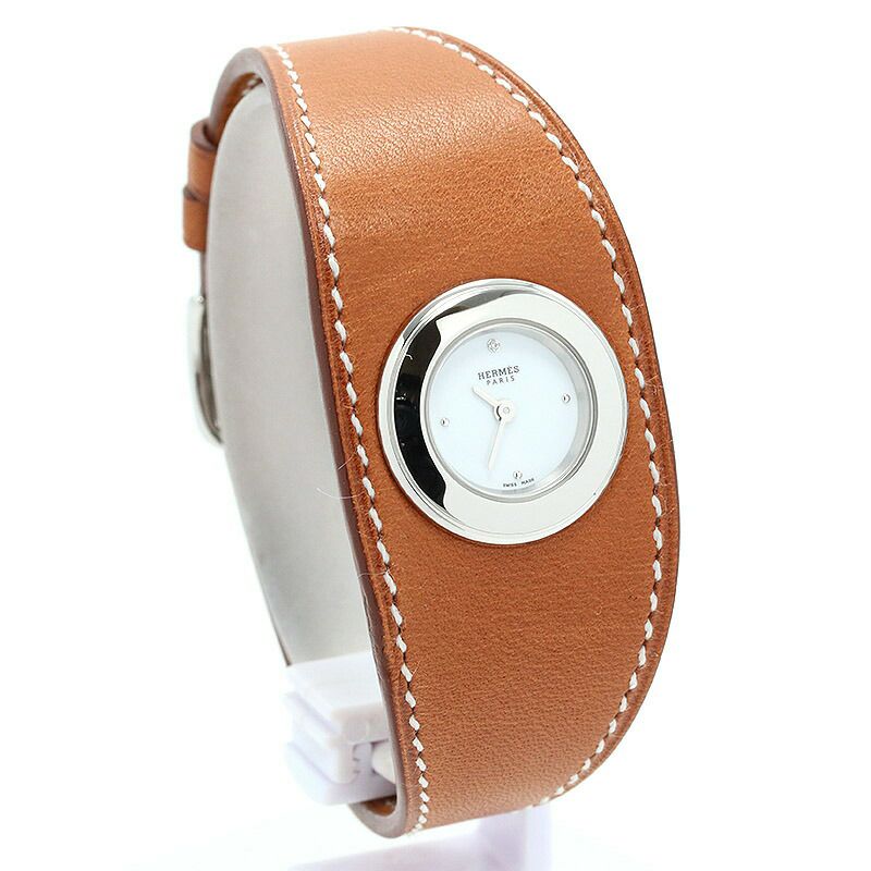 【仮】エルメス【HERMES】フォーブルマンシェットFG2.110(041882WW00)レディースホワイトステンレススティール腕時計時計FAUBOURGMANCHETTEWHITESS【中古】