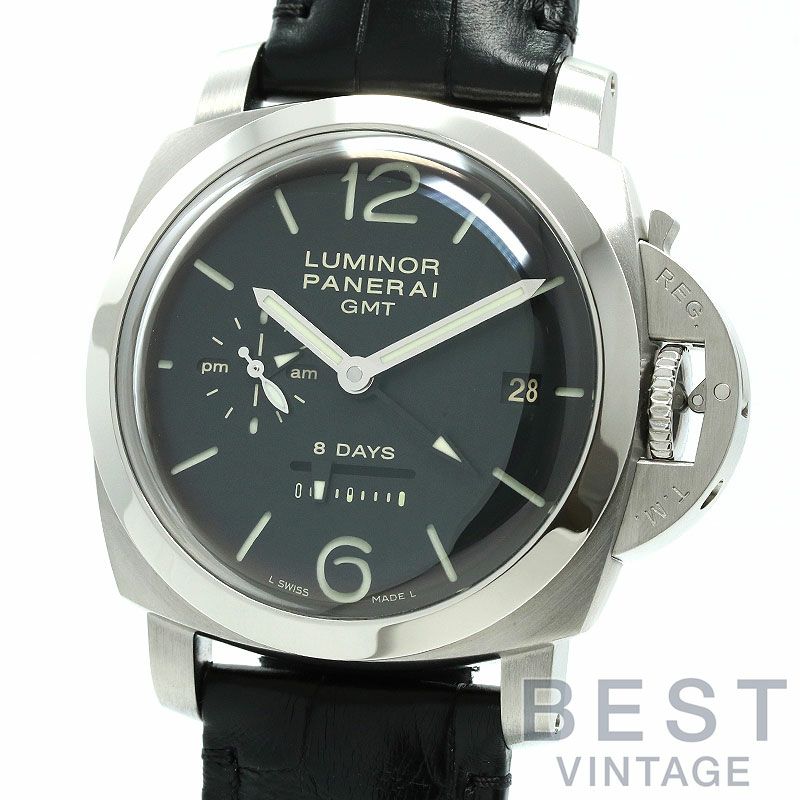 中古】OFFICINE PANERAI LUMINOR 1950 8 DAYS GMT オフィチーネ 