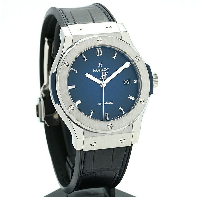 中古】HUBLOT CLASSIC FUSION TITANIUM DEEP BLUE ウブロ クラシック  