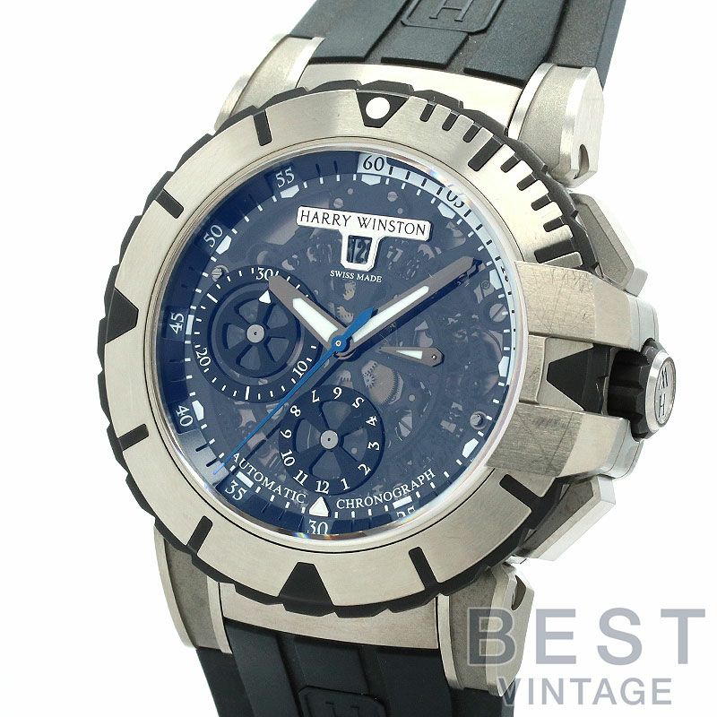 中古】HARRY WINSTON HW OCEAN CHRONOGRAPH ハリーウィンストン HW 