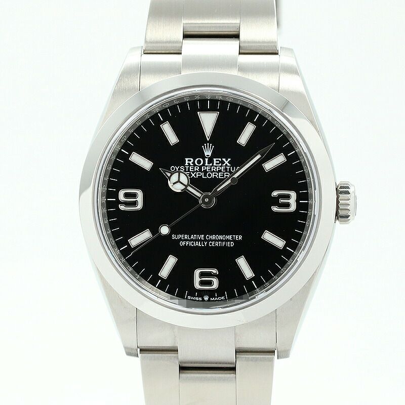 【仮】ロレックス【ROLEX】エクスプローラー1124270メンズブラックステンレススティール腕時計時計EXPLORERIBLACKSS【中古】