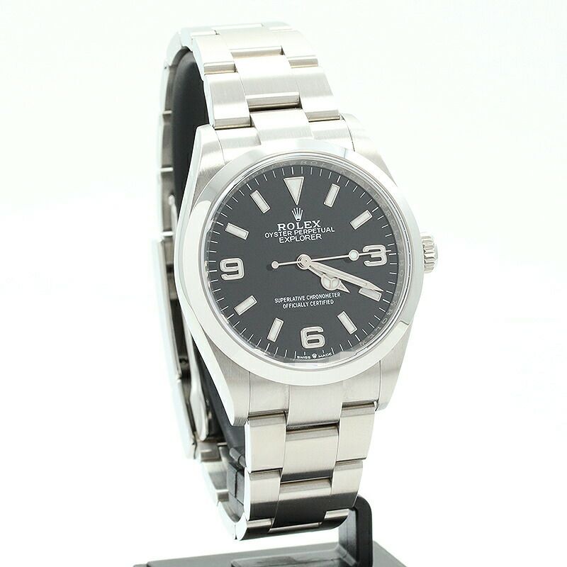 【仮】ロレックス【ROLEX】エクスプローラー1124270メンズブラックステンレススティール腕時計時計EXPLORERIBLACKSS【中古】
