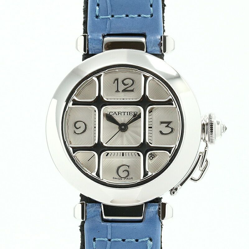 【仮】カルティエ【CARTIER】パシャドゥカルティエクラシックウォッチ/パシャ32グリッドダイヤモンドWJ111356レディースシルバーK18ホワイトゴールド腕時計時計PASHADECARTIERCLASSIQUEWATCH/PASHA32GRIDDIAMONDSILVERK18WG【中古】