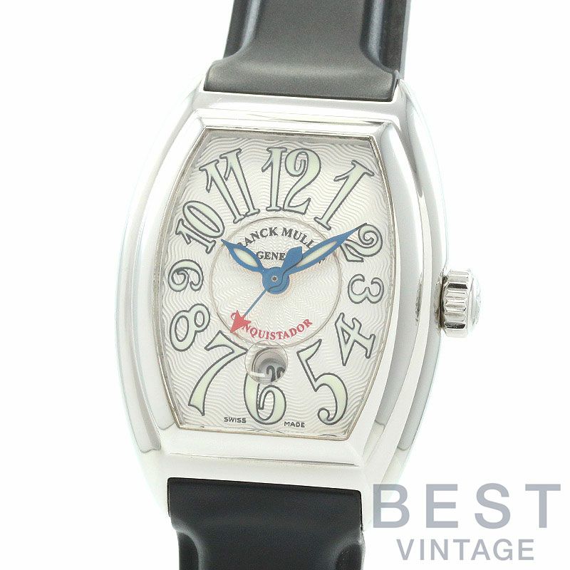 【仮】フランクミュラー【FRANCKMULLER】コンキスタドール8005LSCレディースブラックステンレススティール腕時計時計CONQUISTADORBLACKSS【中古】