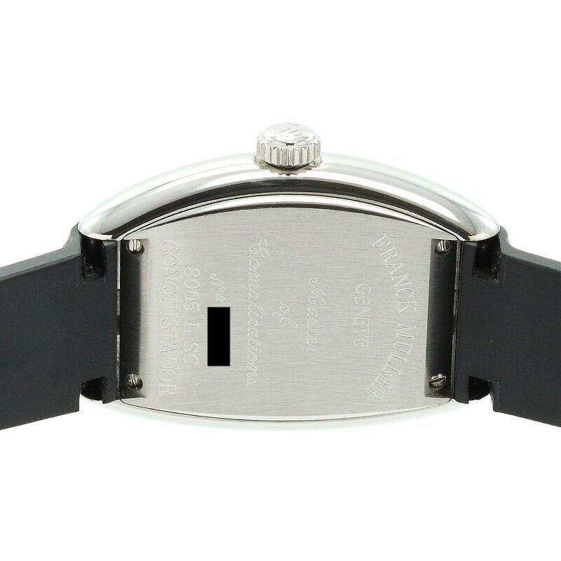 【仮】フランクミュラー【FRANCKMULLER】コンキスタドール8005LSCレディースブラックステンレススティール腕時計時計CONQUISTADORBLACKSS【中古】