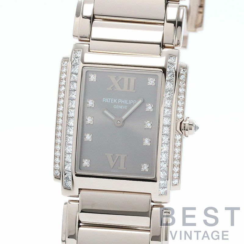 【仮】パテックフィリップ【PATEKPHILIPPE】トゥエンティフォー4910/20G-010レディースグレーK18ホワイトゴールド腕時計時計TWENTY~4GRAYK18WG【中古】