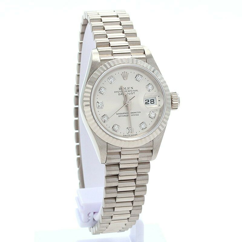 【仮】ロレックス【ROLEX】オイスターパーペチュアルデイトジャスト69179GレディースシルバーK18ホワイトゴールド腕時計時計OYSTERPERPETUALDATEJUSTSILVERK18WG【中古】