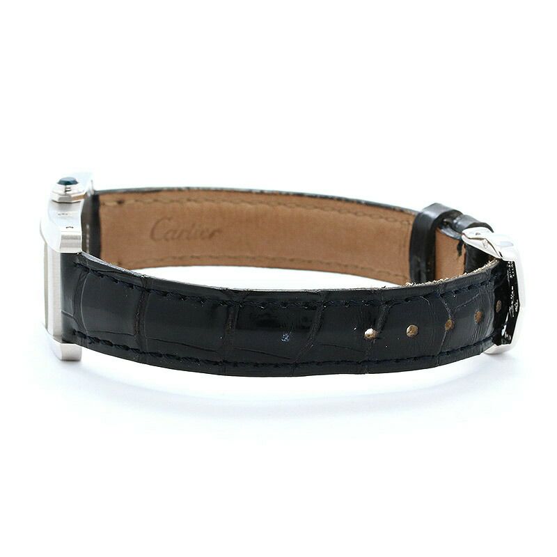 【仮】カルティエ【CARTIER】タンクアメリカンSMW2601956レディースシルバーK18ホワイトゴールド腕時計時計TANKAMERICAINESMALLMODELSILVERK18WG【中古】