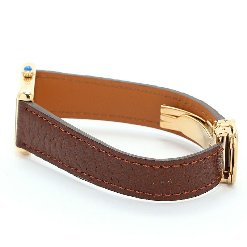 【仮】カルティエ【CARTIER】タンクマストドゥカルティエウォッチSMW1017354レディースアイボリーシルバー925(イエローゴールドメッキ)腕時計時計TANKMUSTDECARTIERWATCHSMALLMODELIVORYSV925(GF)【中古】
