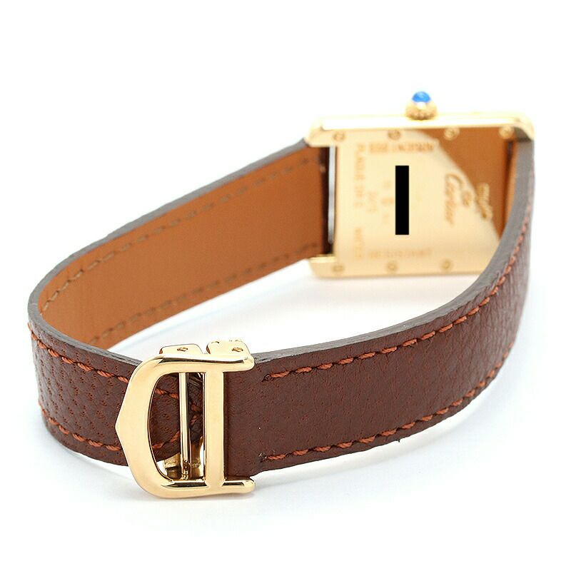 【仮】カルティエ【CARTIER】タンクマストドゥカルティエウォッチSMW1017354レディースアイボリーシルバー925(イエローゴールドメッキ)腕時計時計TANKMUSTDECARTIERWATCHSMALLMODELIVORYSV925(GF)【中古】