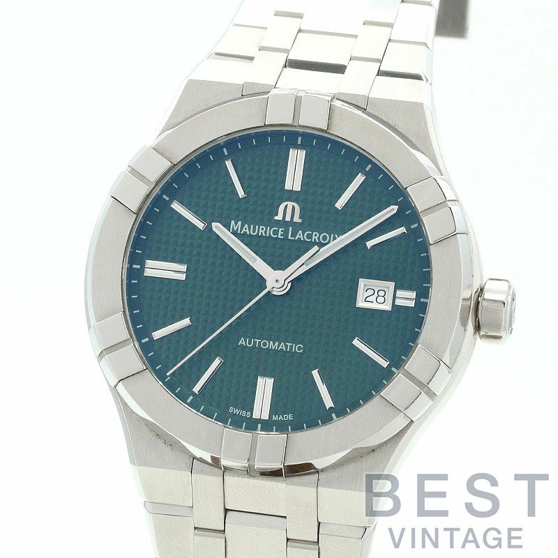 【仮】モーリスラクロア【MAURICELACROIX】アイコンオートマティック42AI6008-SS002-630-1メンズグリーンステンレススティール腕時計時計AIKONAUTOMATIC42GREENSS【中古】