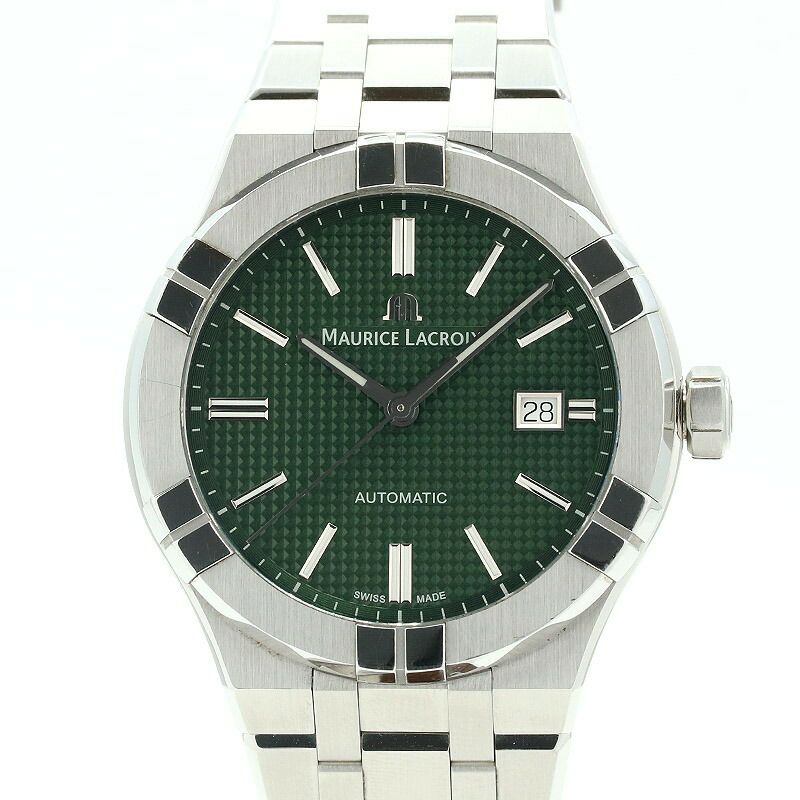【仮】モーリスラクロア【MAURICELACROIX】アイコンオートマティック42AI6008-SS002-630-1メンズグリーンステンレススティール腕時計時計AIKONAUTOMATIC42GREENSS【中古】