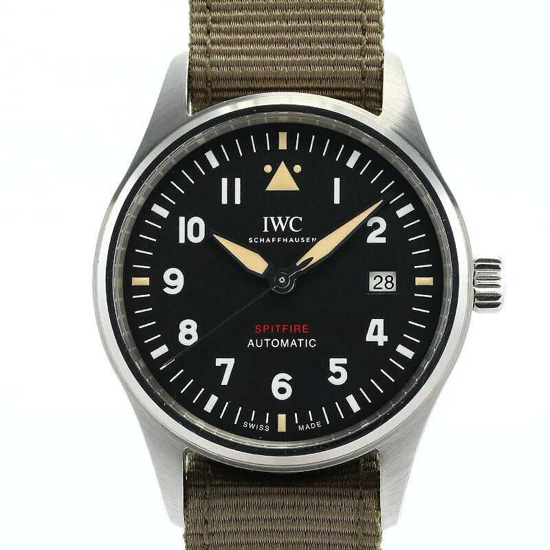 【仮】インターナショナルウォッチカンパニー【IWC】パイロットウォッチオートマティックスピットファイアIW326801メンズブラックステンレススティール腕時計時計PILOT’SWATCHAUTOMATICSPITFIREBLACKSS【中古】