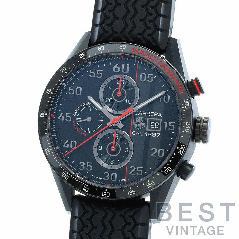 TAG Heuerカレラホイヤー01用純正Dバックルラバーベルト 真っ赤