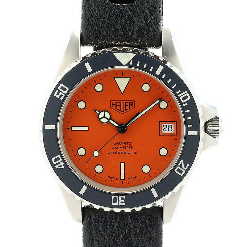 美品 タグホイヤー 999.708 プロフェッショナル200m SS クリーム  