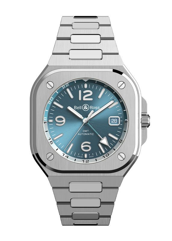 【正規】【自動巻き】【メンズ】【腕時計】Bell u0026 Ross BR 05 GMT Sky Blue ベルu0026ロス BR 05 GMT スカイブルー BR05G-PB-ST/SST 時計・腕時計の通販サイト - BEST Ishida
