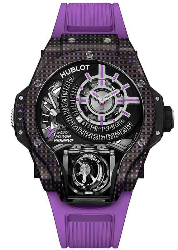 HUBLOT MP 09 TOURBILLON BI-AXIS PURPLE 3D CARBON  <br>ウブロ MP-09 トゥールビヨン バイ-アクシス パープル 3Dカーボン <br>909.QDV.1120.RX