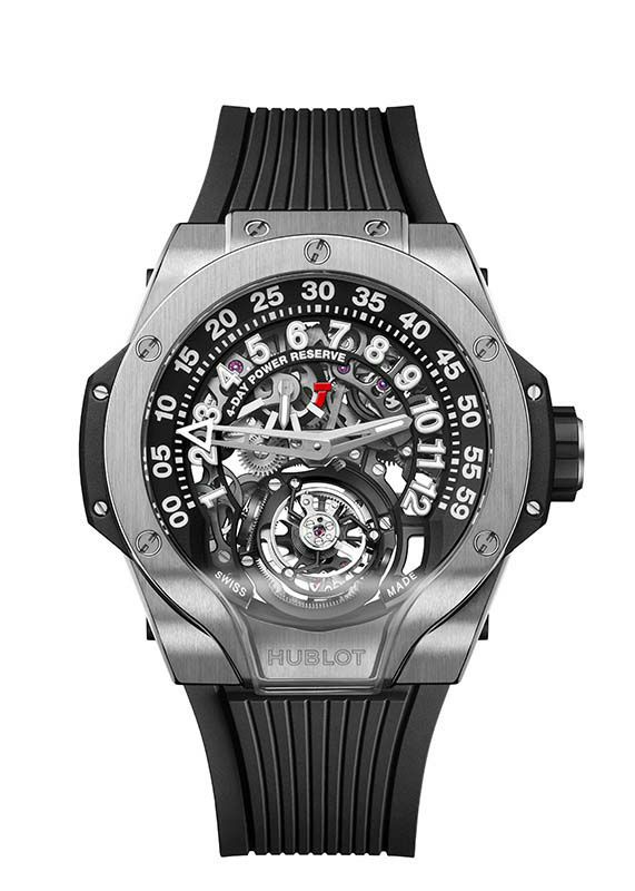 HUBLOT MP-13 TOURBILLON BI-AXIS RETROGRADE TITANIUM <br>ウブロ MP-13 トゥールビヨン バイ-アクシス レトログラード チタニウム <br>913.NX.1170.RX