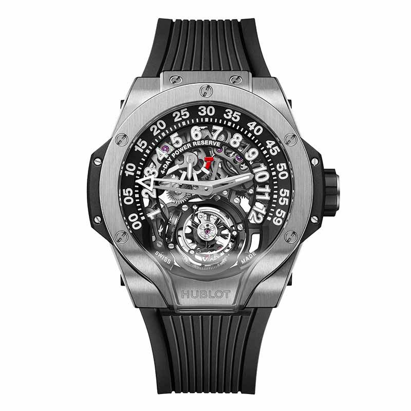 HUBLOT MP-13 TOURBILLON BI-AXIS RETROGRADE TITANIUM <br>ウブロ MP-13 トゥールビヨン バイ-アクシス レトログラード チタニウム <br>913.NX.1170.RX