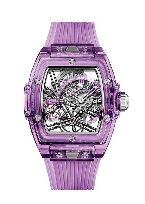 HUBLOT SPIRIT OF BIG BANG TOURBILLON 5-DAY POWER RESERVE PURPLE SAPPHIRE <br>ウブロ スピリット オブ ビッグ・バン トゥールビヨン 5デイ パワーリザーブ パープルサファイア <br>645.JM.0120.RT