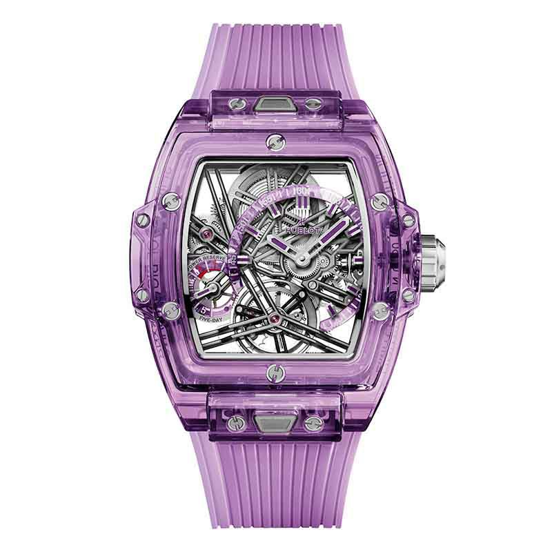 HUBLOT SPIRIT OF BIG BANG TOURBILLON 5-DAY POWER RESERVE PURPLE SAPPHIRE <br>ウブロ スピリット オブ ビッグ・バン トゥールビヨン 5デイ パワーリザーブ パープルサファイア <br>645.JM.0120.RT