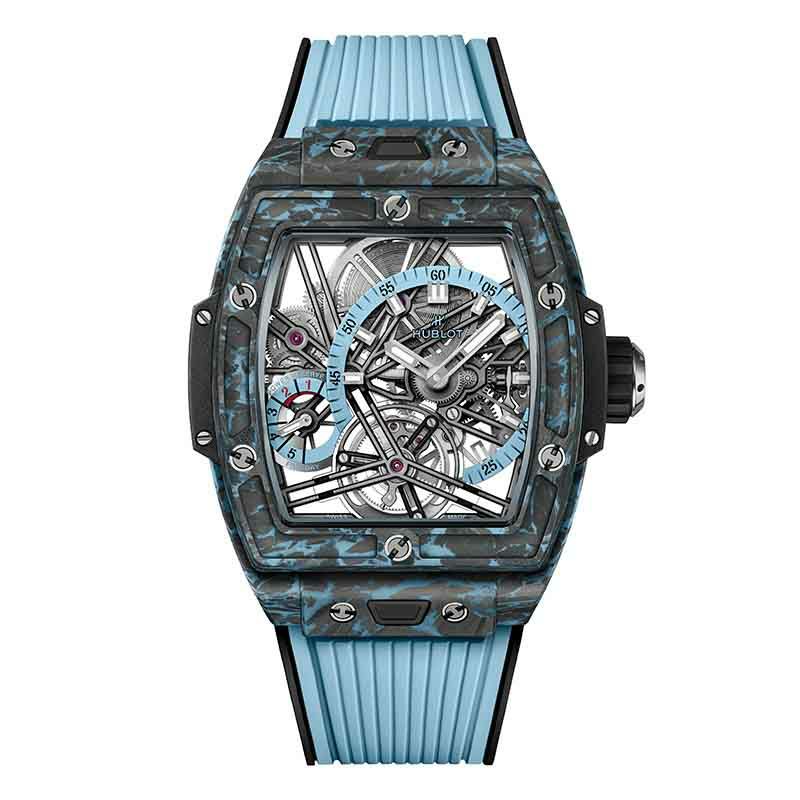 HUBLOT SPIRIT OF BIG BANG TOURBILLON 5-DAY POWER RESERVE CARBON SKY BLUE <br>ウブロ スピリット オブ ビッグ・バン トゥールビヨン 5デイ パワーリザーブ カーボン スカイブルー <br>645.QL.5117.RX