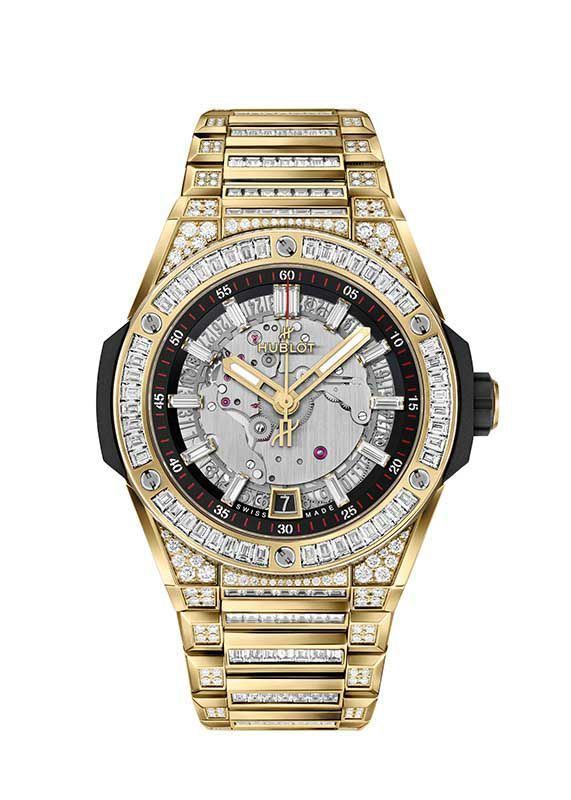 HUBLOT BIG BANG INTEGRATED TIME ONLY YELLOW GOLD JEWELLERY <br>ウブロ ビッグ・バン インテグレーテッド タイムオンリー イエローゴールド ジュエリー <br>456.VX.0130.VX.9804