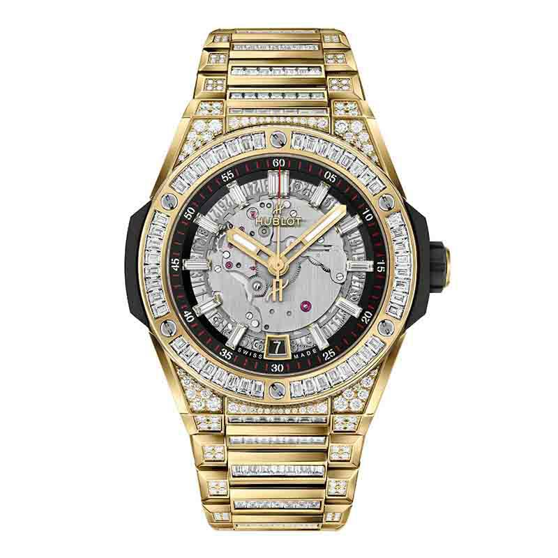 HUBLOT BIG BANG INTEGRATED TIME ONLY YELLOW GOLD JEWELLERY <br>ウブロ ビッグ・バン インテグレーテッド タイムオンリー イエローゴールド ジュエリー <br>456.VX.0130.VX.9804