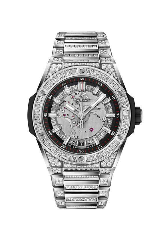 HUBLOT BIG BANG INTEGRATED TIME ONLY TITANIUM JEWELLERY <br>ウブロ ビッグ・バン インテグレーテッド タイムオンリー チタニウム ジュエリー <br>456.NX.0170.NX.9804