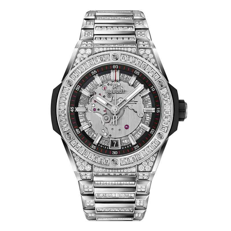 HUBLOT BIG BANG INTEGRATED TIME ONLY TITANIUM JEWELLERY <br>ウブロ ビッグ・バン インテグレーテッド タイムオンリー チタニウム ジュエリー <br>456.NX.0170.NX.9804