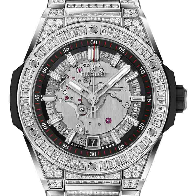 HUBLOT BIG BANG INTEGRATED TIME ONLY TITANIUM JEWELLERY <br>ウブロ ビッグ・バン インテグレーテッド タイムオンリー チタニウム ジュエリー <br>456.NX.0170.NX.9804