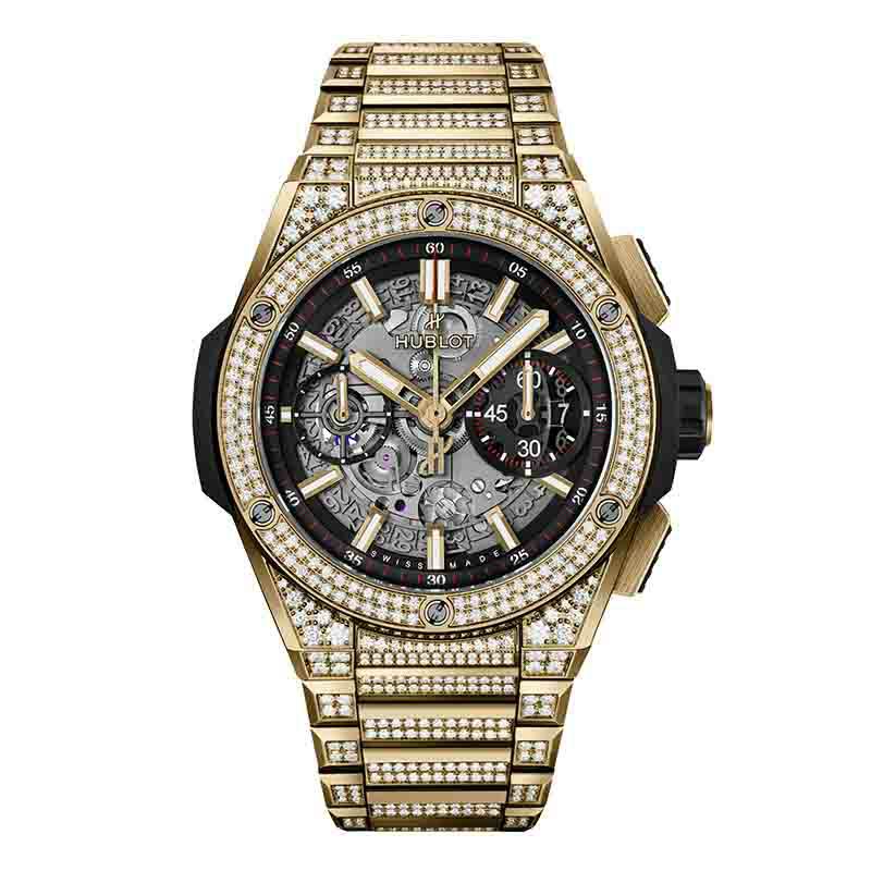 HUBLOT BIG BANG INTEGRATED YELLOW GOLD PAVE ウブロ ビッグ・バン 