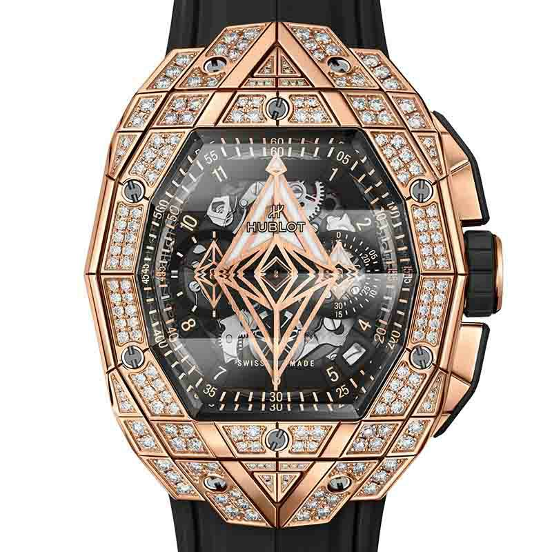 HUBLOT SPIRIT OF BIG BANG SANG BLEU KING GOLD PAV&Eacute; <br>ウブロ スピリット オブ ビッグ・バン サンブルー キングゴールド パヴェ <br>648.OX.0108.RX.1604.MXM23