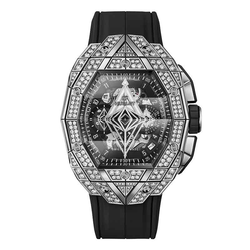 HUBLOT SPIRIT OF BIG BANG SANG BLEU TITANIUM PAV&Eacute; <br>ウブロ スピリット オブ ビッグ・バン サンブルー チタニウム パヴェ <br>648.NX.0107.RX.1604.MXM23